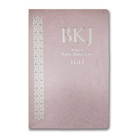 BÍBLIA BKJ FIEL 1611 Letra normal ULTRAFINA SLIM SUBTÍTULOS CAPA LUXO ROSA PEROLADO