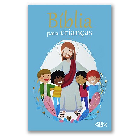 BÍBLIA PARA CRIANÇAS AZUL CAPA  ALMOFADADA