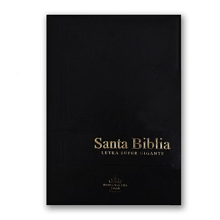SANTA BÍBLIA RVR086 ESPANHOL Letra super gigante CAPA LUXO PRETA ZÍPER ÍNDICE - palavras de Jesus vermelho