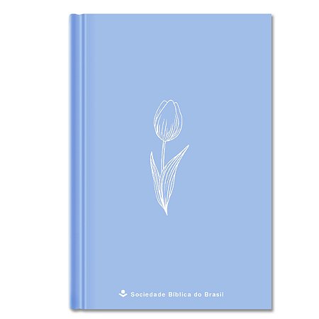 BÍBLIA NA63M Letra normal CAPA DURA FLOWER BLUE