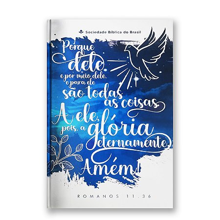 BÍBLIA RA63M Letra normal CAPA DURA LETTERING - ROMANOS 11:36