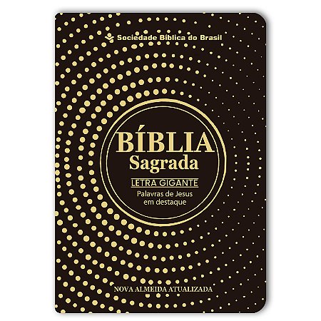 BÍBLIA NA045LGILV Letra gigante CAPA LUXO MARROM - palavras de Jesus em vermelho