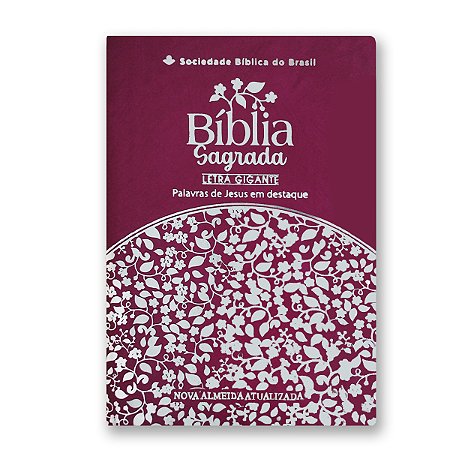 BÍBLIA NA045LGILV Letra gigante CAPA LUXO PINK - palavras de Jesus em vermelho