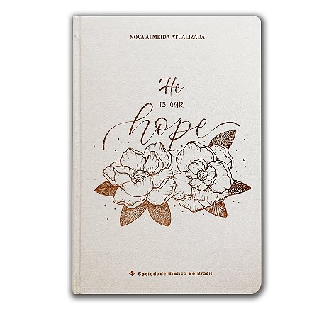 BÍBLIA NA063LG Letra grande CAPA DURA FLOR BEGE