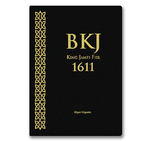 BÍBLIA KING JAMES FIEL 1611 Letra hiper gigante CAPA LUXO PRETA