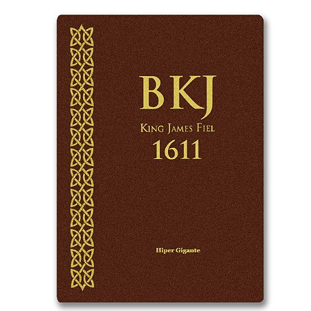 BÍBLIA KING JAMES FIEL 1611 Letra hiper gigante CAPA LUXO MARROM