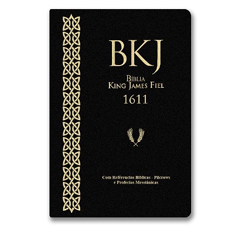 BÍBLIA KING JAMES FIEL 1611 Letra normal COM REFERÊNCIAS PILCROWS PROFECIAS MESSIANICAS CAPA LUXO PRETA