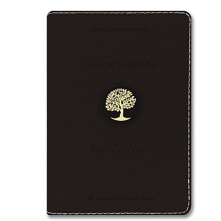 BÍBLIA NA065LSGIL Letra supergigante CAPA LUXO ASTON VINHO ÁRVORE