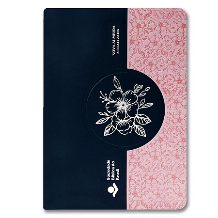 BÍBLIA NA065LSGIL Letra supergigante CAPA LUXO AZUL E ROSA