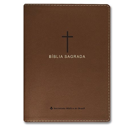 BÍBLIA NA085LV SLIM Letra normal REFERÊNCIAS CAPA LUXO MARROM - Palavras de Jesus em vermelho