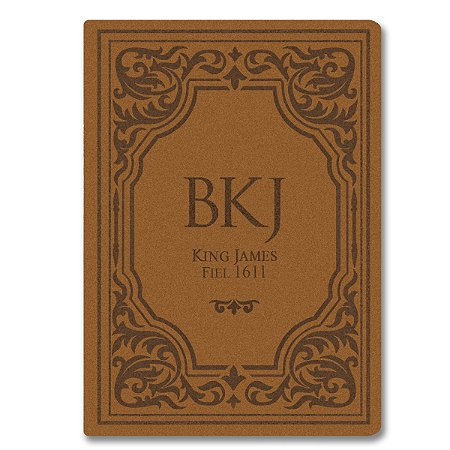 BÍBLIA KING JAMES FIEL 1611 Letra extra gigante CAPA LUXO CASTANHA