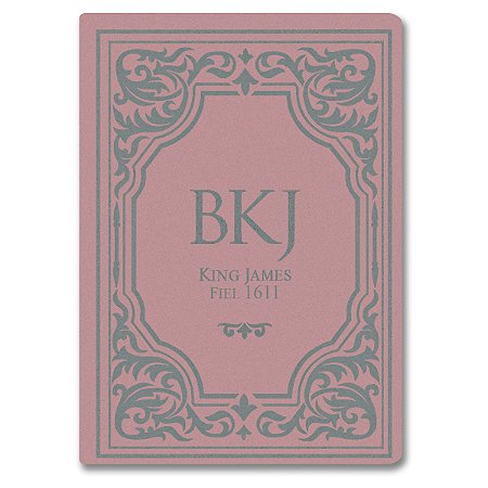 BÍBLIA KING JAMES FIEL 1611 Letra extra gigante CAPA LUXO ROSE