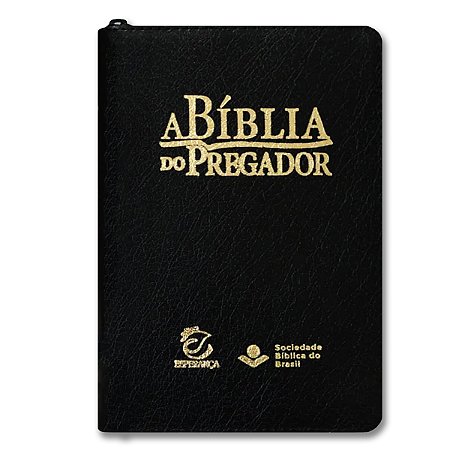 A BÍBLIA DO PREGADOR ARC064BPRL Letra normal CAPA LUXO PRETO ZÍPER
