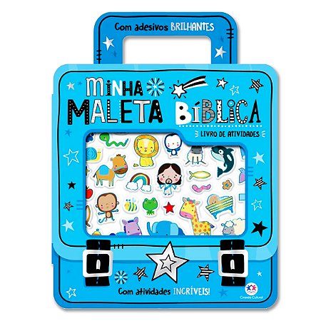 MINHA MALETA BÍBLICA - com adesivos brilhantes e atividades incríveis
