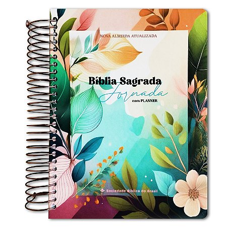 BÍBLIA NA83JR SLIM JORNADA margens para anotações Letra normal CAPA DURA ESPIRAL OUTONO