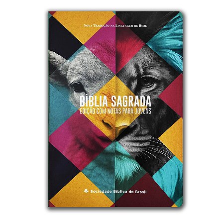 BÍBLIA NTLH061BJ Letra Normal CAPA SEMIFLEXÍVEL LEÃO ILUSTRADA - edição com notas para jovens