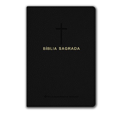 BÍBLIA NA065MLV Letra Normal COM REFERÊNCIAS CAPA LUXO PRETA - palavras de Jesus em vermelho