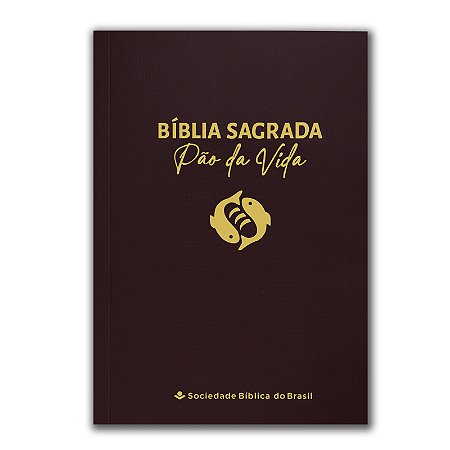 BÍBLIA NA60ULTRALV ECONÔMICA Letra Normal CAPA BROCHURA VINHO PÃO DA VIDA - palavras de Jesus em vermelho