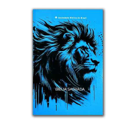 BÍBLIA NA63ECO ECONÔMICA Letra Normal CAPA DURA LEÃO AZUL