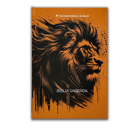 BÍBLIA NA63ECO ECONÔMICA Letra Normal CAPA DURA LEÃO LARANJA
