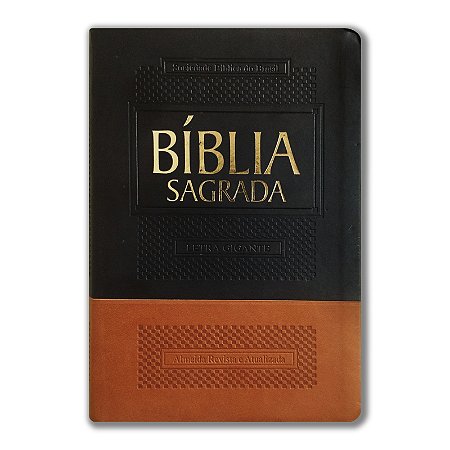 BÍBLIA RA065LGI Letra gigante CAPA LUXO MARROM CLARO & ESCURO