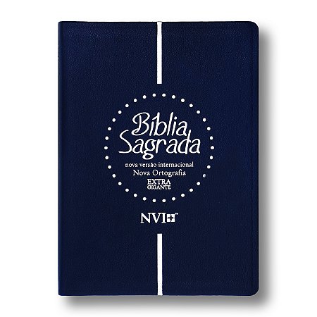 BÍBLIA NVI Letra extragigante capa luxo azul - Palavras de Jesus na cor azul escuro