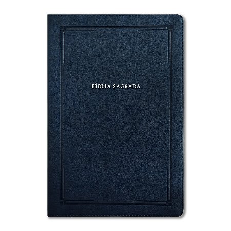 BÍBLIA NVI SLIM Letra grande CAPA LUXO AZUL BARROCA