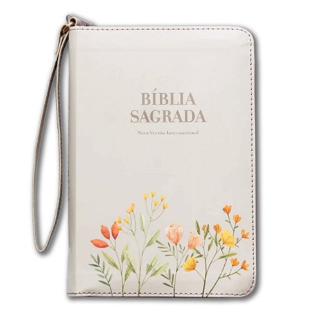 BÍBLIA NVI POCKET Letra normal CAPA LUXO FLORIDA COM ALÇA