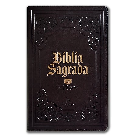 BÍBLIA ACF SLIM LEITURA PERFEITA Letra Normal CAPA LUXO MARROM ESCURO