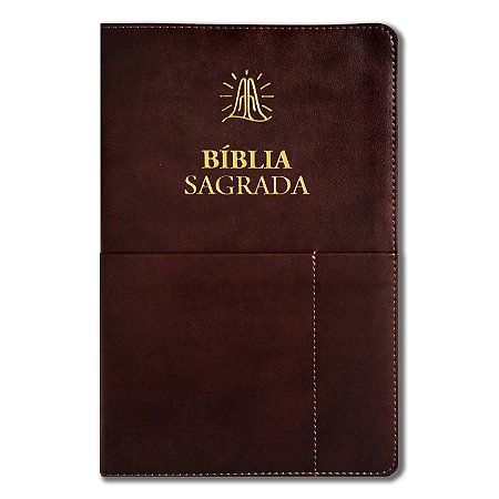 BÍBLIA ACF SLIM LEITURA PERFEITA Letra Normal CAPA LUXO MARROM COM BOLSO