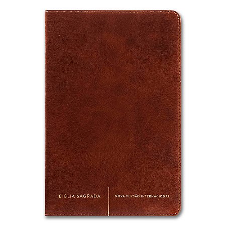Bíblia Sagrada NVI Slim Capa luxo marrom