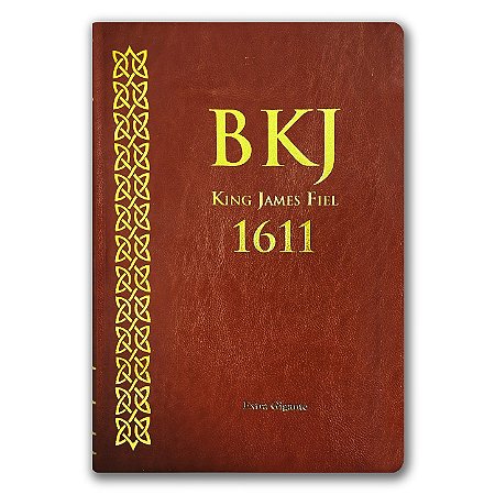 BÍBLIA KING JAMES FIEL 1611 Letra extragigante CAPA LUXO MARROM - Palavras de Jesus em vermelho