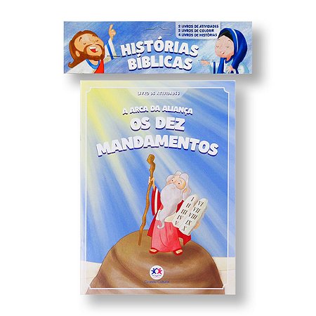 HISTÓRIAS BÍBLICAS KIT FSC SOLAPA Histórias, atividades, colorir  (envelope plástico com 8 livretos)