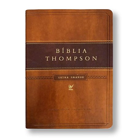 BÍBLIA THOMPSON LETRA GRANDE MARROM CLARO / ESCURO ÍNDICE