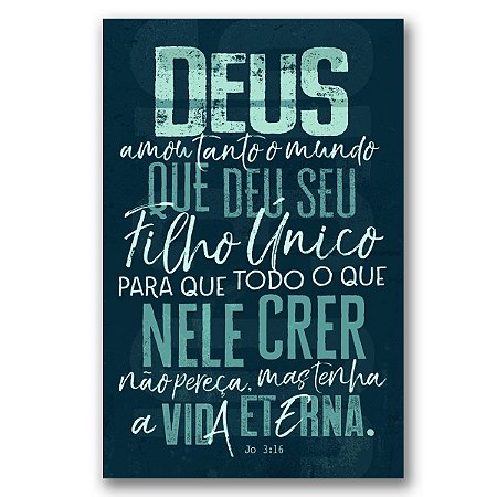 BÍBLIA NVT LN LETRA NORMAL - JOÃO 3:16 - AZUL