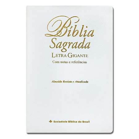 BÍBLIA RA067TILGIW Letra gigante capa luxo branca índice