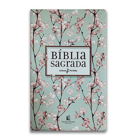 BÍBLIA NVI LEITURA PERFEITA Letra normal CAPA luxo florida cerejeira