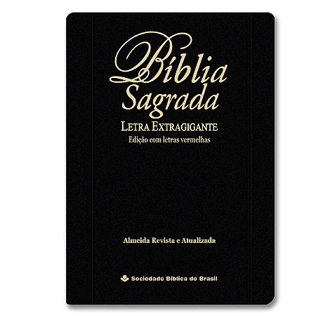 BÍBLIA RA085TIL Letra extragigante índice cp luxo preta - Palavras de Jesus em vermelho
