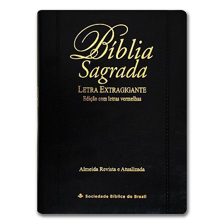 BÍBLIA RA085TIL Letra extragigante capa luxo preta índice - Palavras de Jesus em vermelho