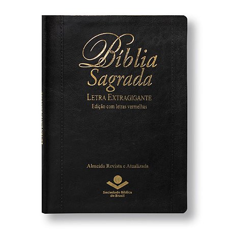 BÍBLIA RA085TIL Letra extragigante índice luxo capa preta - Palavras de Jesus em vermelho