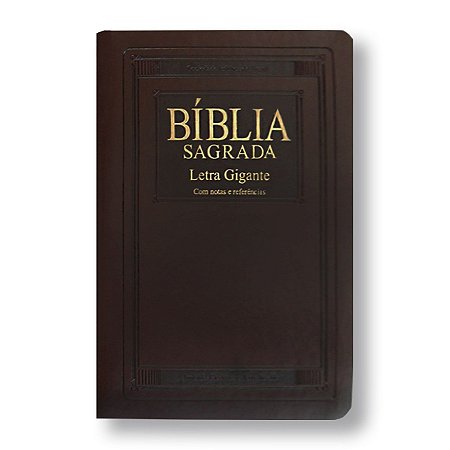 BÍBLIA RA065TILGI LETRA GIGANTE MARROM NOBRE COM ÍNDICE, NOTAS E REFERÊNCIAS