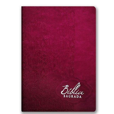 BÍBLIA RA065TILGI Letra gigante índice capa luxo renda pink