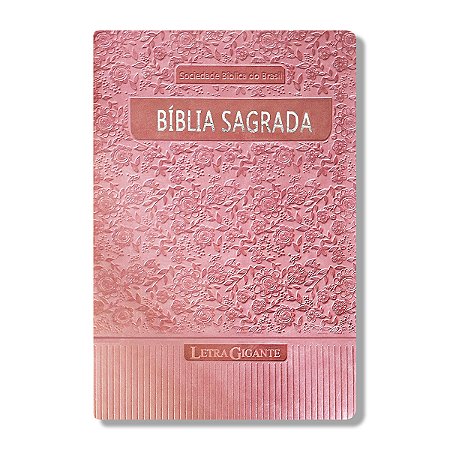 BÍBLIA RA065TILGI Letra gigante CAPA LUXO ROSA CLARO ÍNDICE