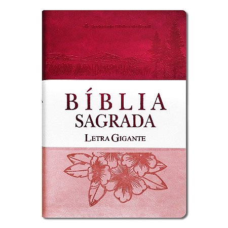 BÍBLIA RA065LGI Letra gigante CAPA LUXO ROSA PINK BRANCA ÍNDICE