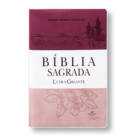 BÍBLIA RA065TILGI Letra Gigante índice 3 cores pink rosa e branca