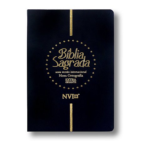 BÍBLIA NVI LETRA GIGANTE CAPA LUXO PRETA