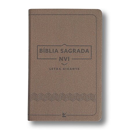 BÍBLIA NVI Letra Gigante Luxo capa marrom