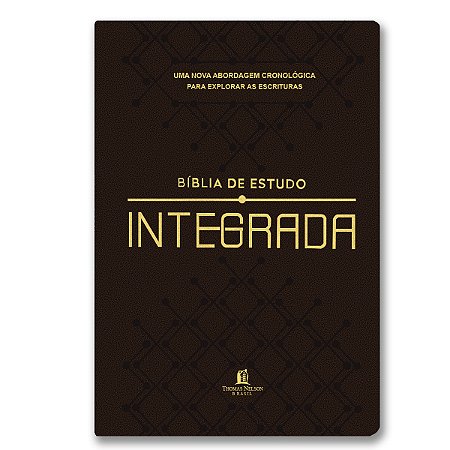 BÍBLIA DE ESTUDO INTEGRADA EM ORDEM CRONOLÓGICA NVI Letra Normal CAPA LUXO MARROM ESCURO