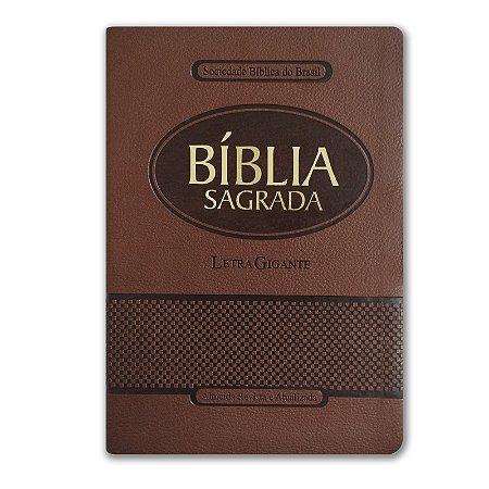 BÍBLIA RA065TILGI Letra gigante CAPA LUXO MARROM CLARO ÍNDICE