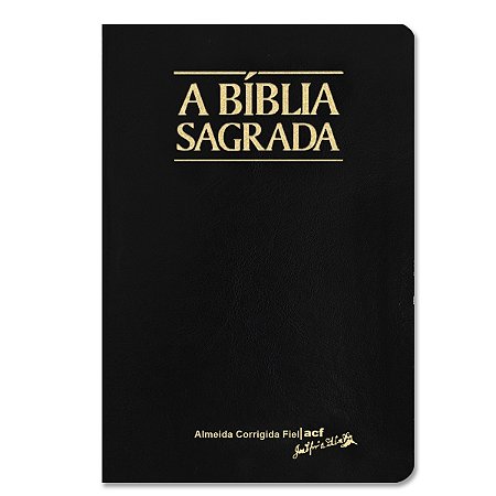 BÍBLIA ACF Luxo Letra gigante capa luxo preta (14 c 21 cm)